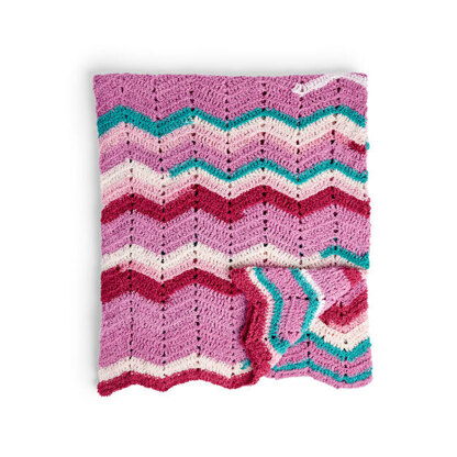 Chevron Breeze Crochet Afghan in Bernat Blanket Breezy - Downloadable PDF