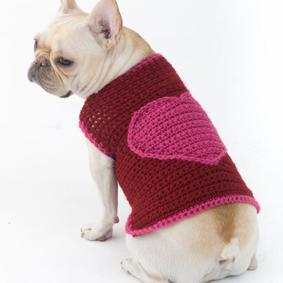 Romantic Dog Sweater in Lion Brand Vanna's Choice - L32354