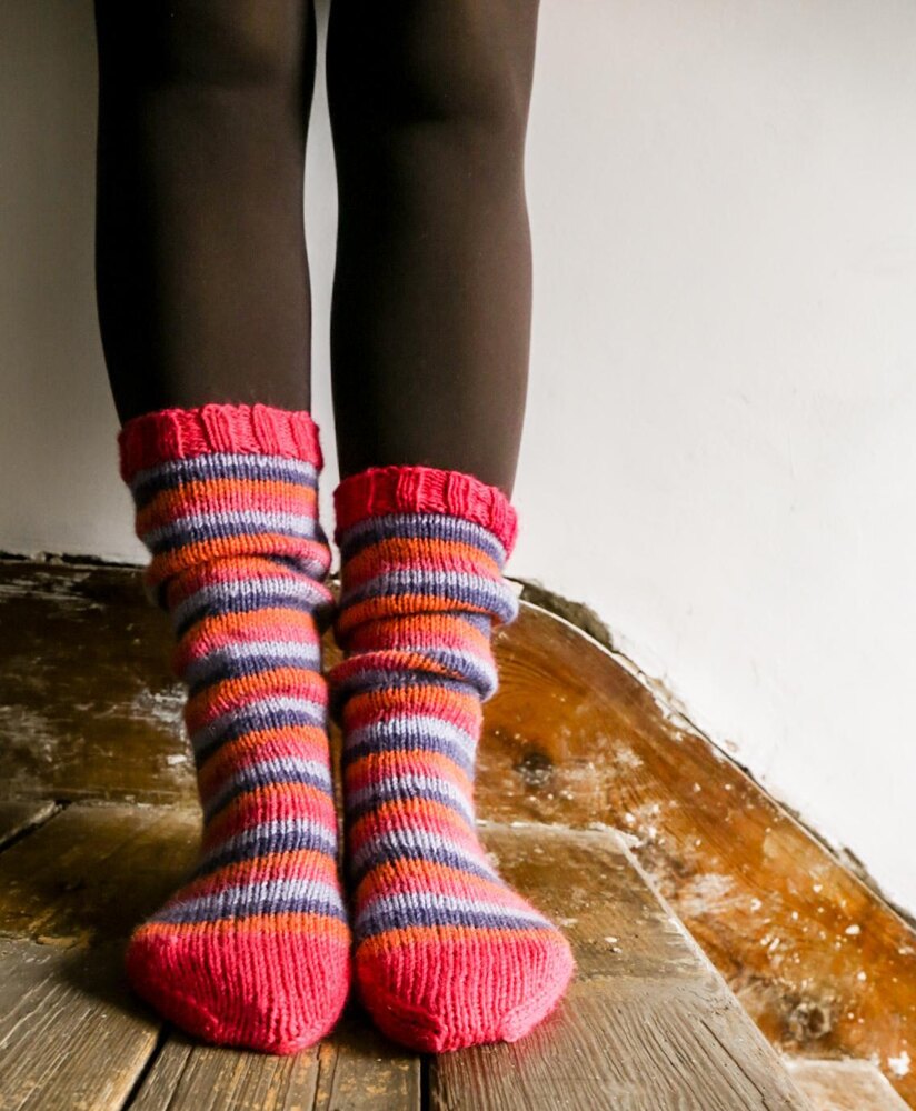 Striped on sale boot socks