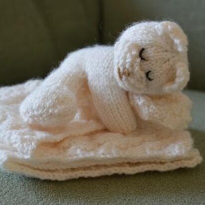Bear Comforter Blanket - knitting pattern
