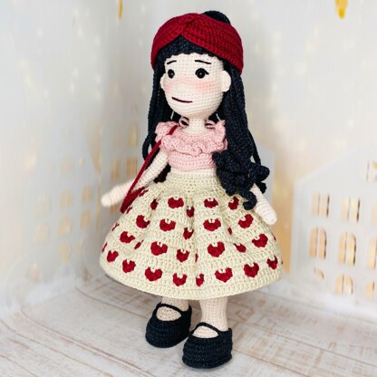 Crochet doll pattern amigurumi, Crochet doll with clothes pattern