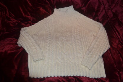 Cabled Raglan Sweater