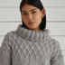 Phillipa Cable Yoke Sweater - Free Knitting Pattern for Women in Debbie Bliss Saphia