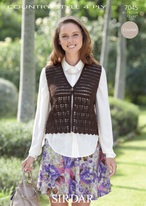 Waistcoat in Sirdar Country Style 4 Ply - 7045 - Downloadable PDF
