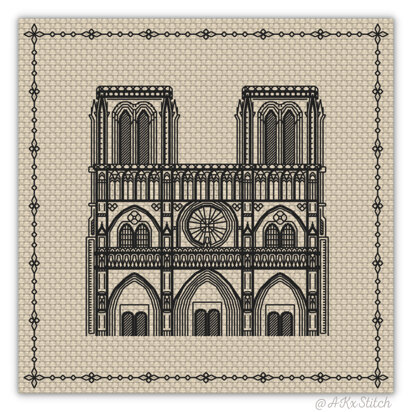 Around the World "Paris" Cross Stitch PDF Pattern