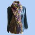 Rainbow Flame stitch scarf with Cowl Neck Variation