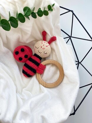 Baby teether toys Bee and Ladybug