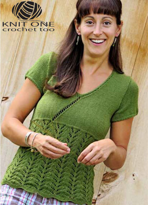 Faux Cross-Over Tee by Knit One Crochet Too Pediwick - 2092 - Downloadable PDF
