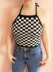 Harmon Halter Checkerboard Crop Top