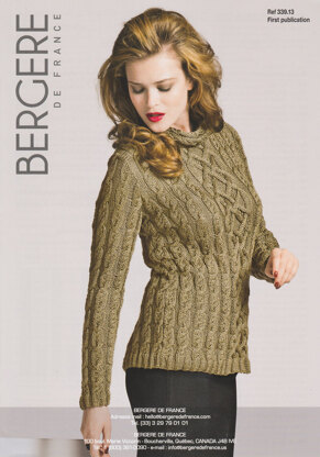Cable Sweater in Bergere de France Soie - 33913