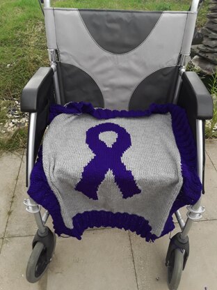 Charity Ribbon lap blanket