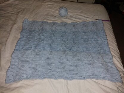 Reversible Diamond Pattern Crochet Stroller Blanket