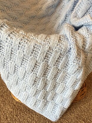 Rectangles Baby Blanket Knitting Pattern