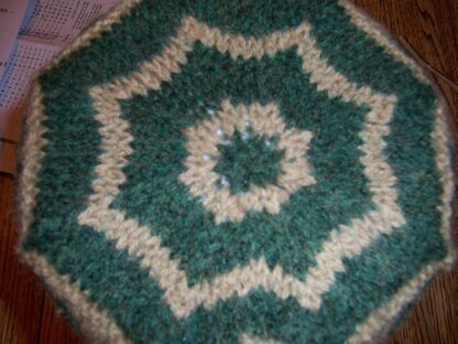 Felted Snowflakes Yarn Basket