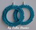 Crocheted Earrings Lacy Hoops