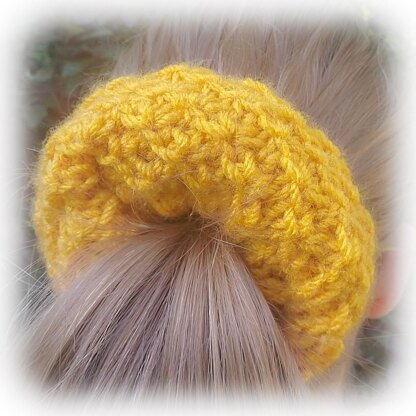 Star Stitch Hair Tie Scrunchie Knitting Pattern