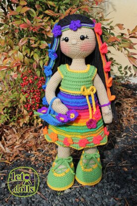 Crochet Doll Pattern, Amigurumi doll pattern, XLarge doll, 24"/61cm, Elena