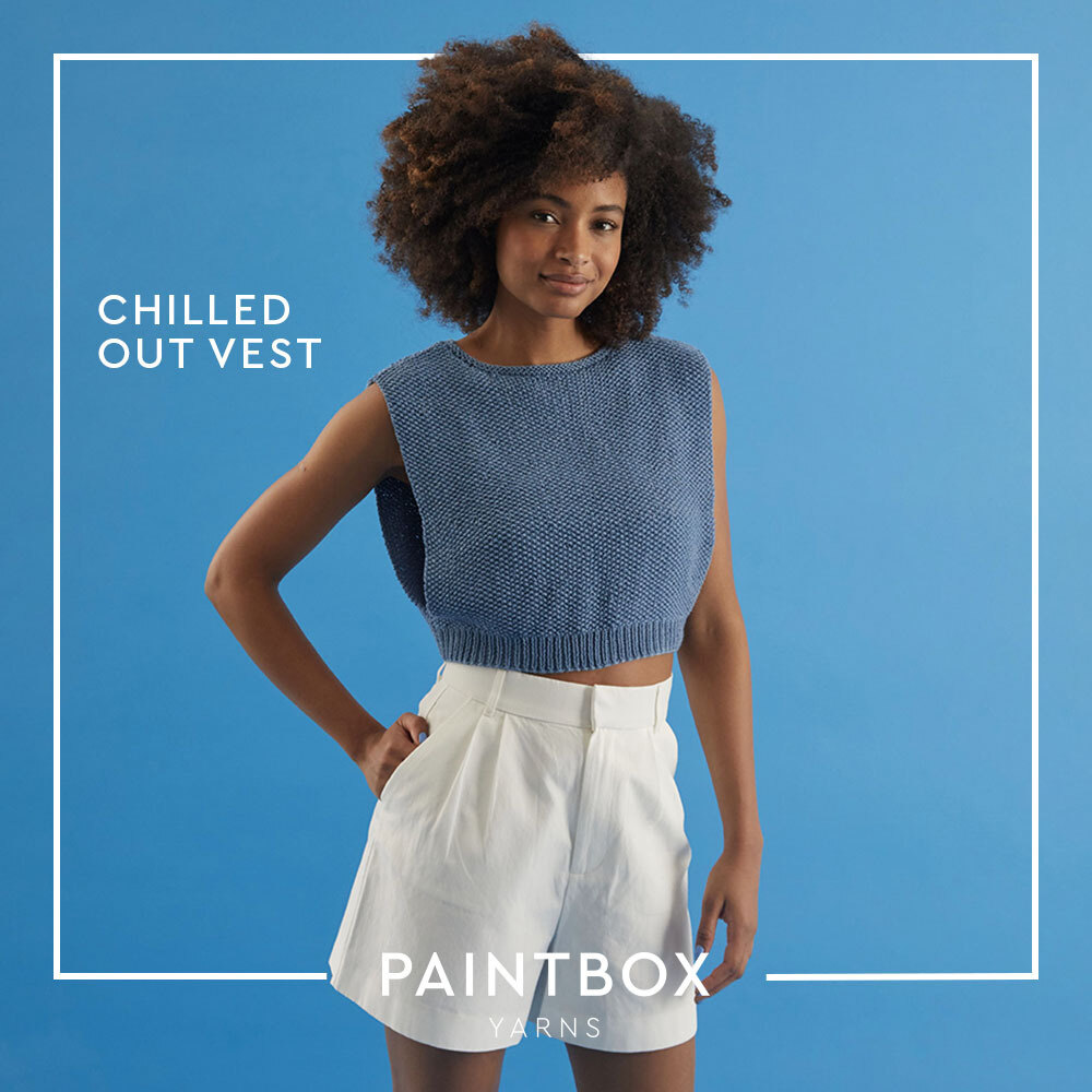 Chilled Out Vest - Free Slipover Knitting Pattern for Women in Paintbox  Yarns Cotton Mix DK by Paintbox Yarns | LoveCrafts