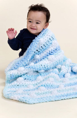 Cuddly Travel Blanket in Red Heart Snuggle Bunny - LW3491 - Downloadable PDF