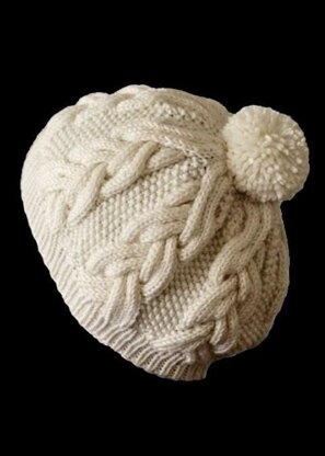 Milky White Cables Hat
