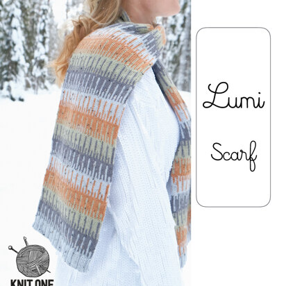 Lumi Scarf in Knit One Crochet Too Elfin Tweed - 2432 - Downloadable PDF