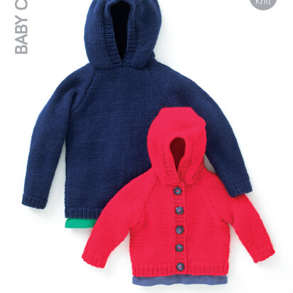 Jacket and Sweater in Hayfield Baby Chunky - 4452 - Downloadable PDF