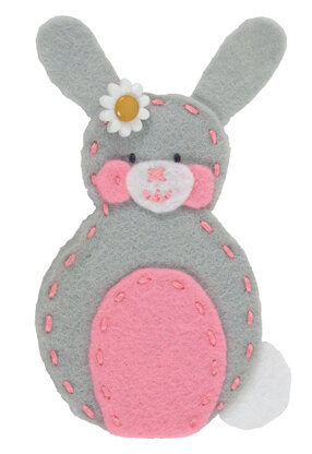 Anchor Rabbit Finger Puppet Embroidery Kit - 9cm