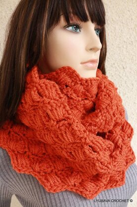 Chunky Infinity Orange Scarf