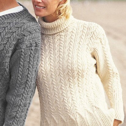 Casual Cables (for her) in Patons Classic Wool Worsted