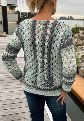 Sage Symphony Sweater (plus matching hat)