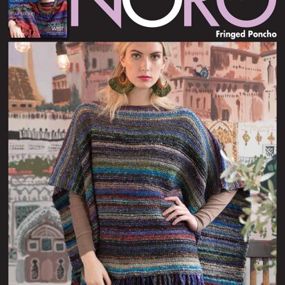 Fringed Poncho in Noro Taiyo - 14387 - Downloadable PDF