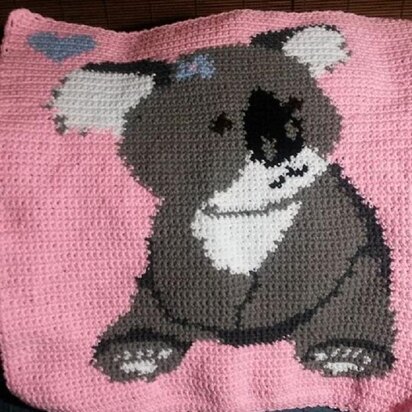 Girl Baby Koala Bear Love Afghan