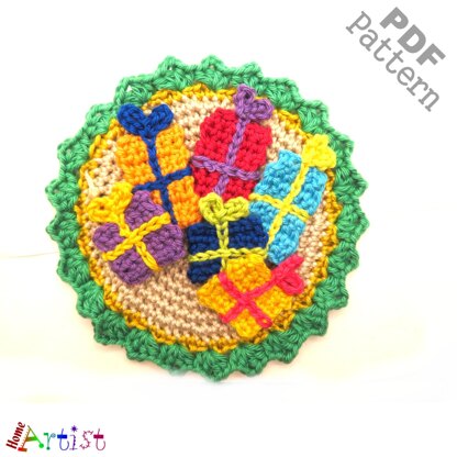 Presents crochet applique