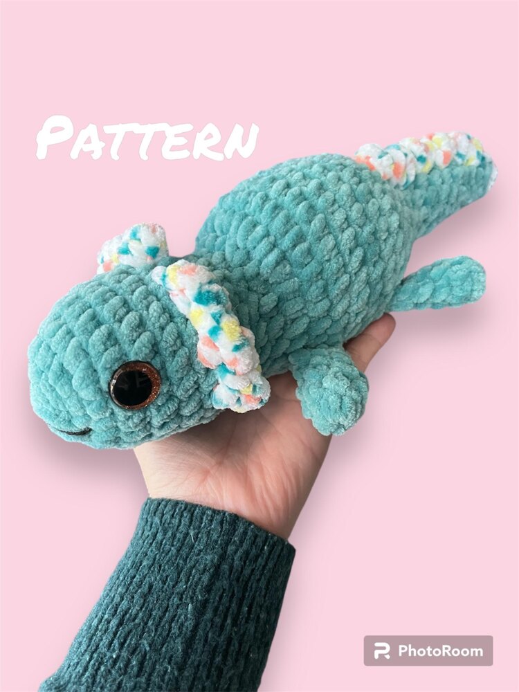 Cute Plush Axolotl Crochet pattern by Happy Stitch LoveCrafts