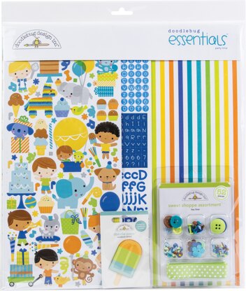 Doodlebug Essentials Page Kit 12"X12" - Party Time