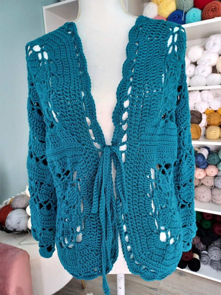 Vintage on sale crochet cardigan