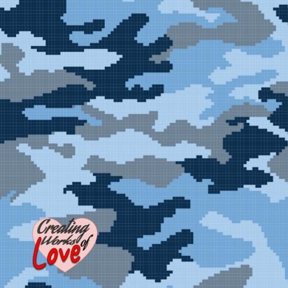 Camouflage Blue C2C Graphgan