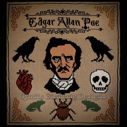 Edgar Allan Poe mosaic blanket