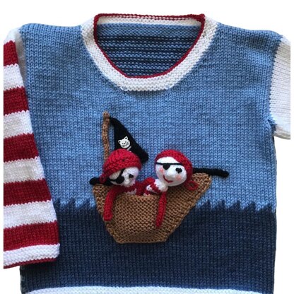 Pirate Boat Sweater and Finger Puppets