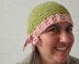 Drawstring Beanie with Yarrow Flower