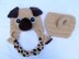 Pug Puppy Baby Hat and Diaper Cover Set