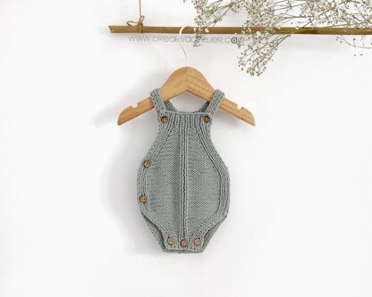 3-6 months - TWISTY DK Knitted Romper