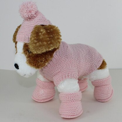 Puppy / Kitten Coat, Bobble Hat and Booties