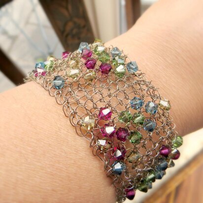 Crystal & Wire Bracelet