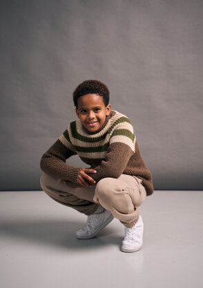 Pinstripe Sweater in MODE at Rowan Alpaca Wool PDF