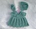 P156 Dolls Dress, Bonnet & Bootees