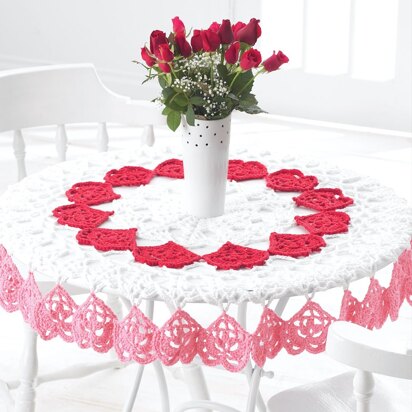 Valentines Tablecloth in Bernat Handicrafter Cotton Solids