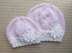 Pink Hat with a White Border and a Large Snowflake in Sizes 3-6 Months and 2-3 Years