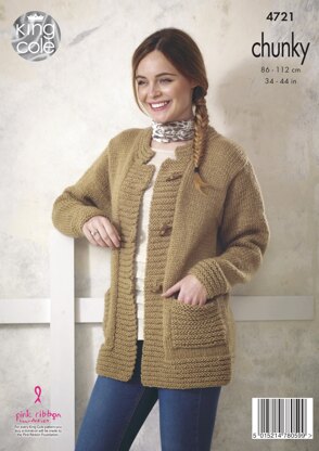 Jackets in King Cole Chunky - 4721 - Downloadable PDF
