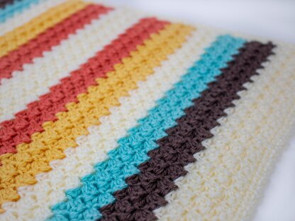 Modern Fall Wattle Stitch Crochet Blanket